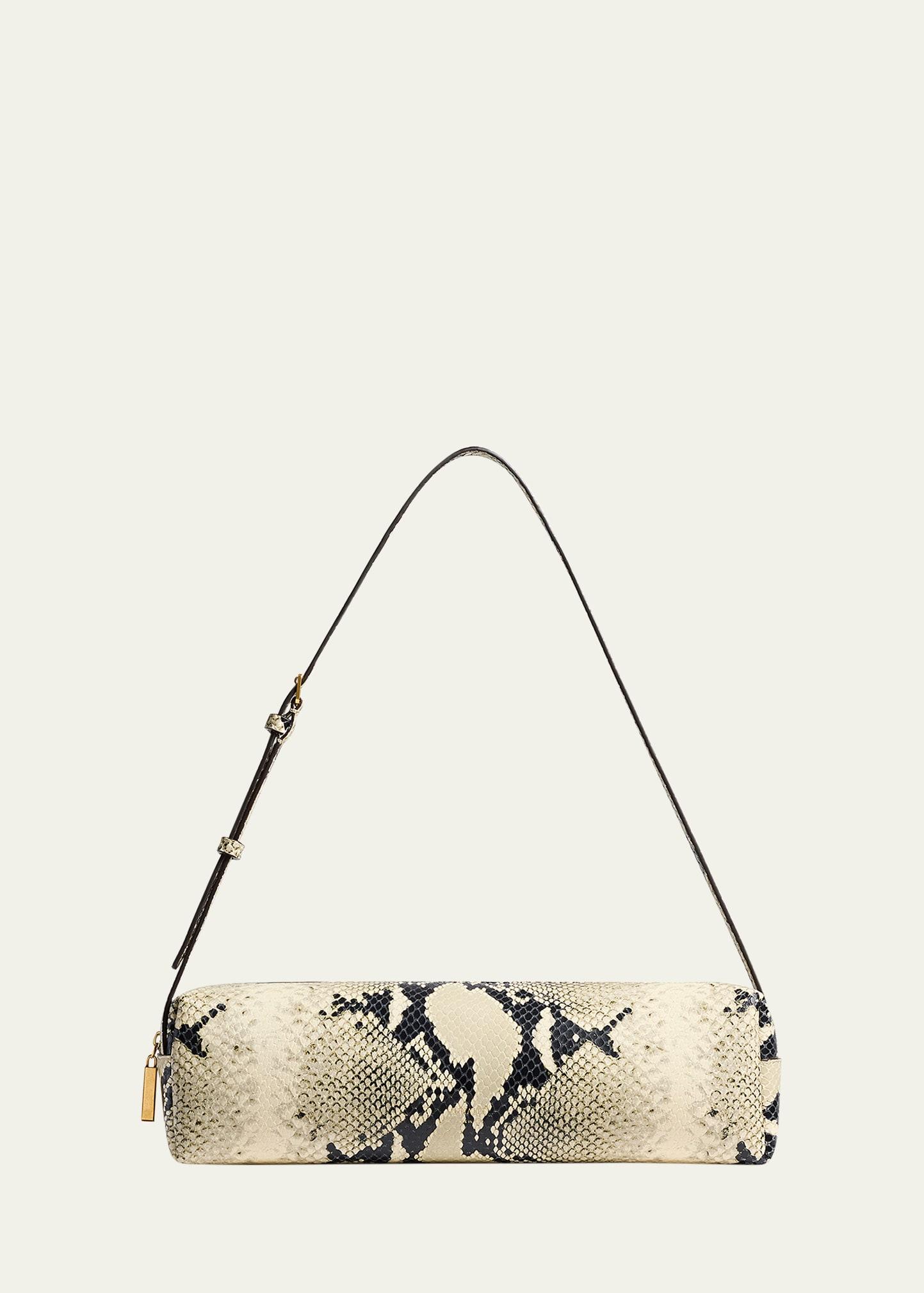 kye python-print leather shoulder bag