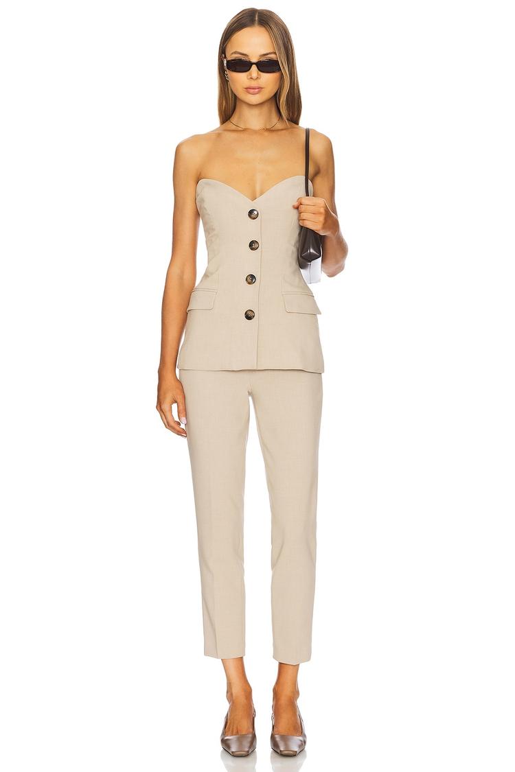 kylian button front top