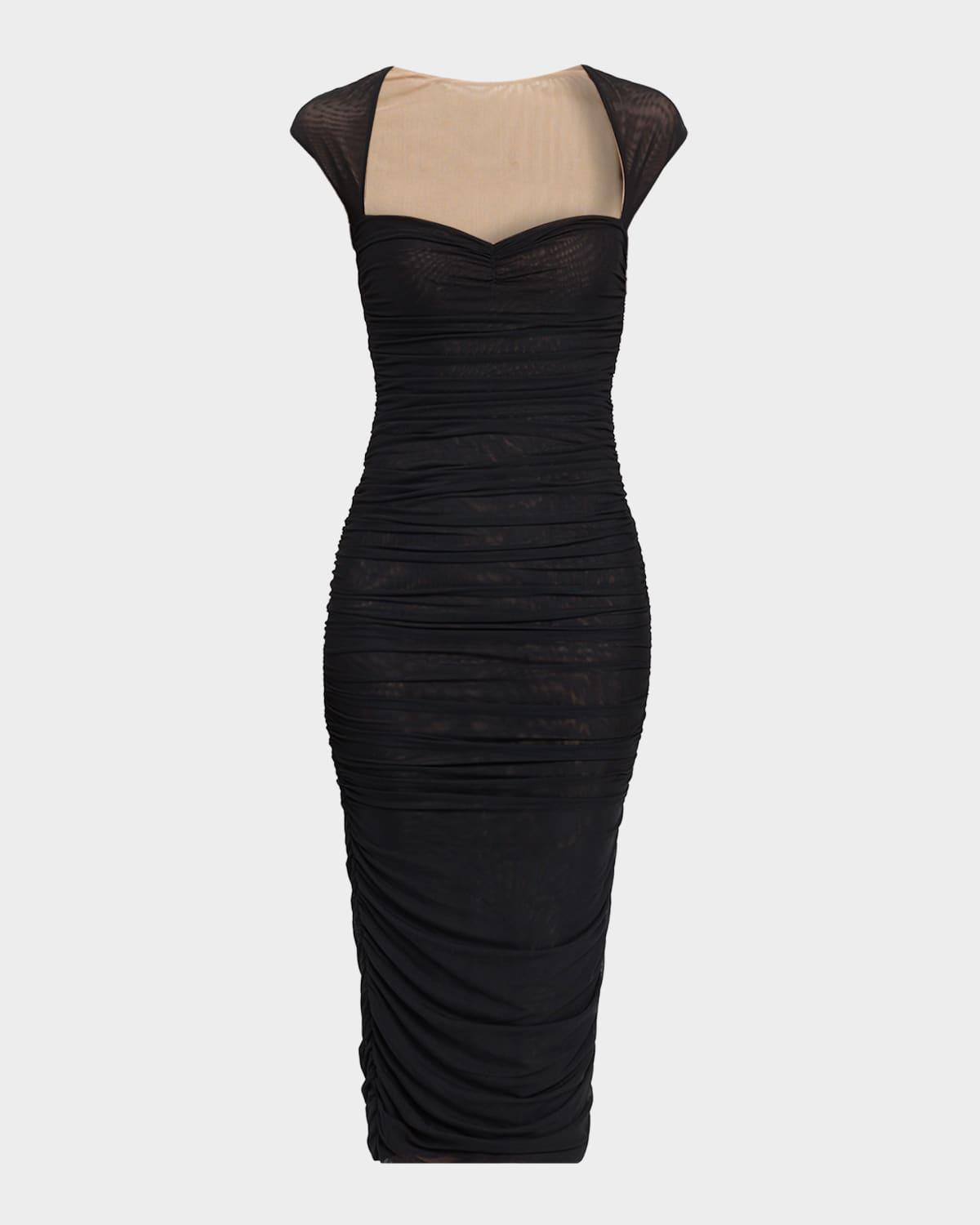 kylie mesh midi dress