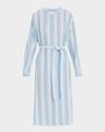 kylie striped cotton midi dress