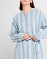 kylie striped cotton midi dress