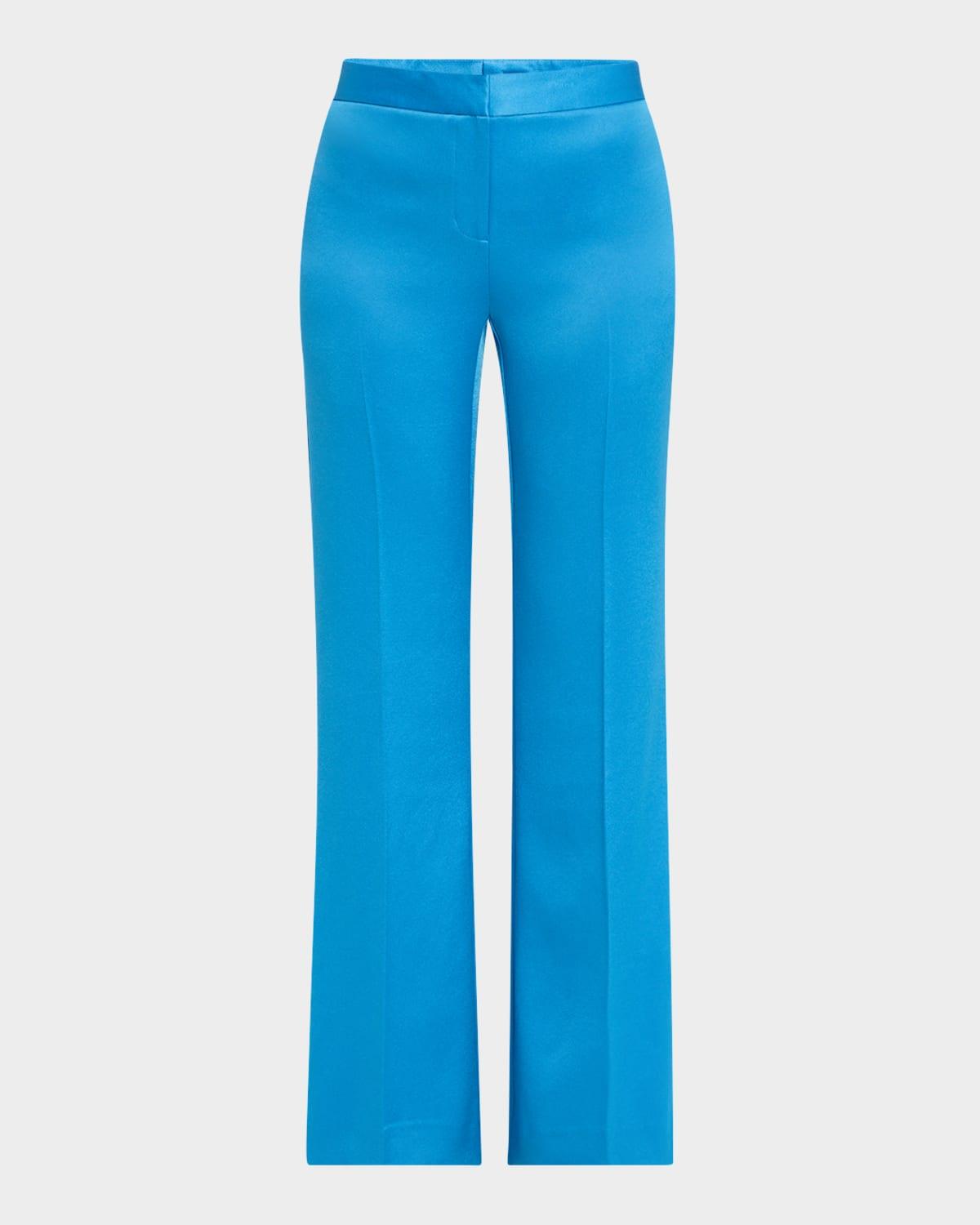kyra flare-leg satin pants