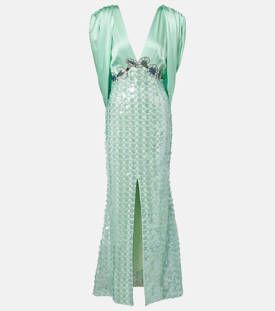 là fuori sequined caped open