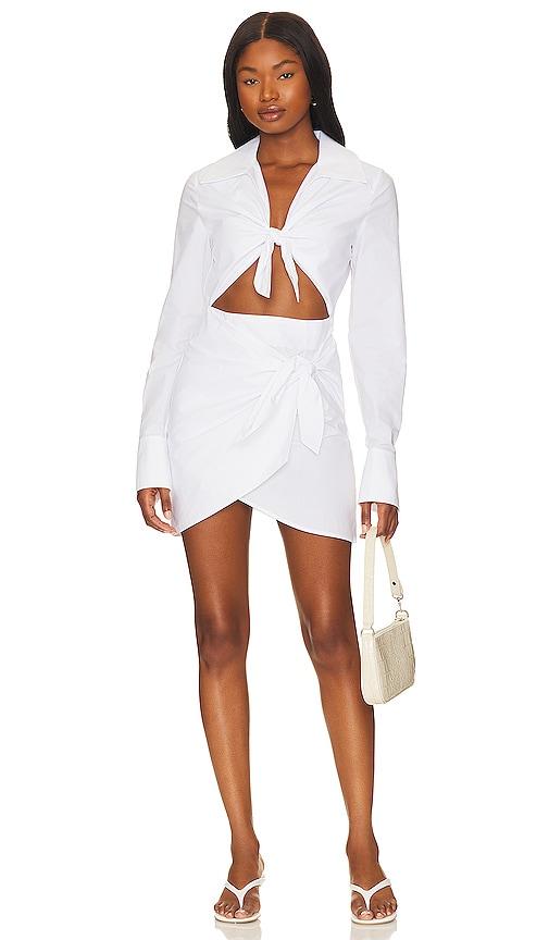 l'academie adalynn mini dress in white.