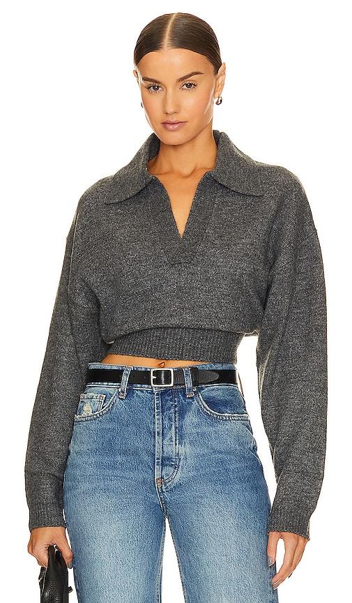l'academie azaria sweater in charcoal.
