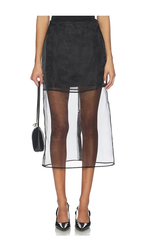 l'academie blaire midi skirt in black.