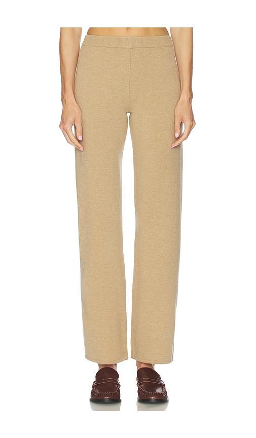 l'academie by marianna berke knit pant in brown.