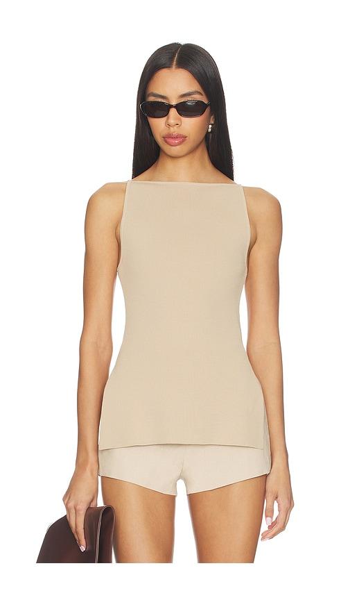 l'academie by marianna cinzia top in tan.