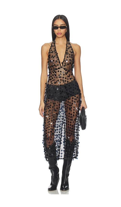 l'academie by marianna drew maxi dress in black.