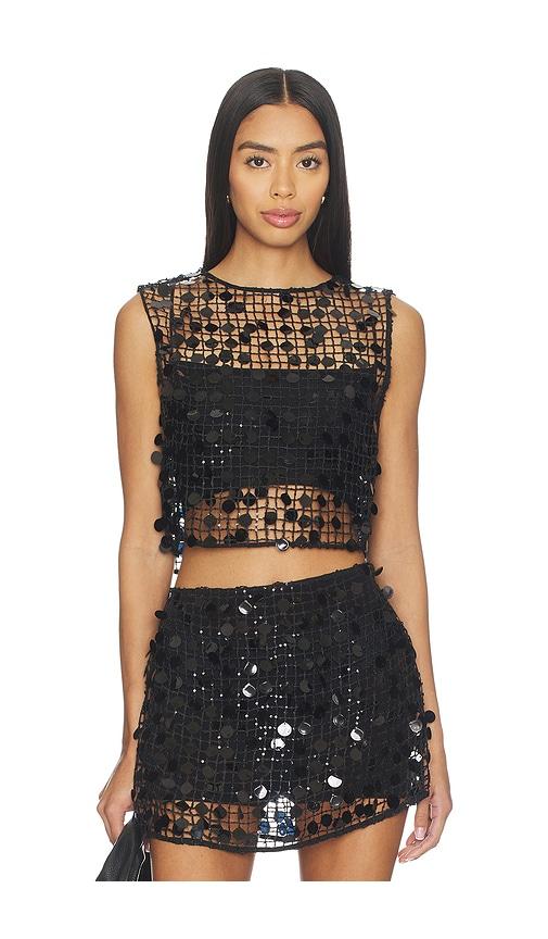 l'academie by marianna drew top in black.