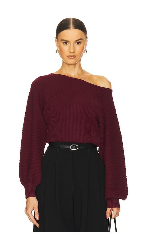 l'academie by marianna indre sweater in burgundy.