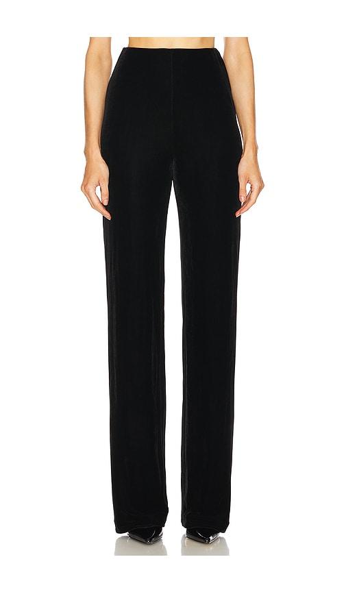 l'academie by marianna jovie velvet pant in black.