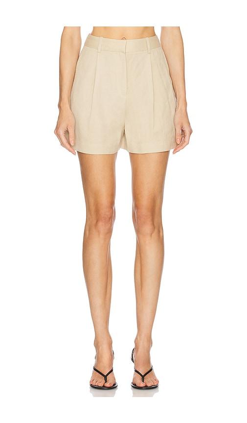 l'academie by marianna leala short in beige.