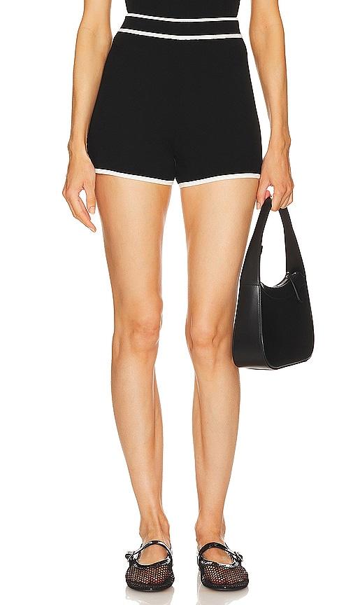 l'academie by marianna lida knit shorts in black.