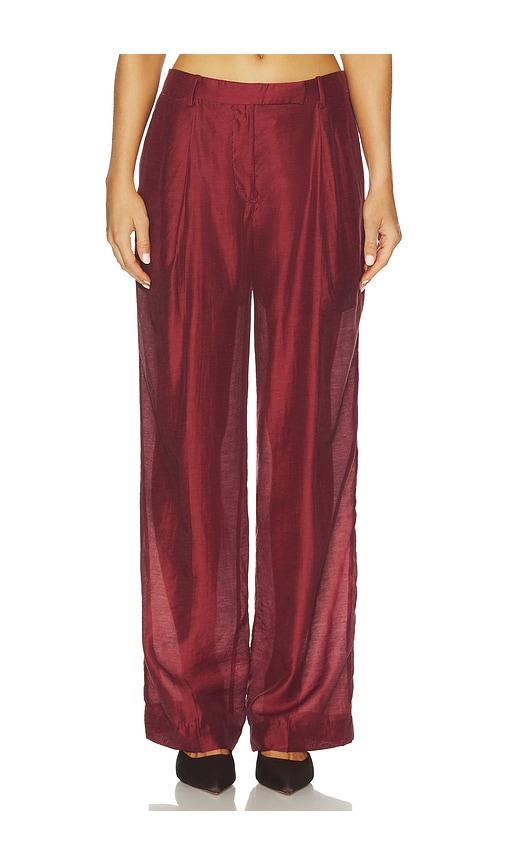 l'academie by marianna liya pant in red.