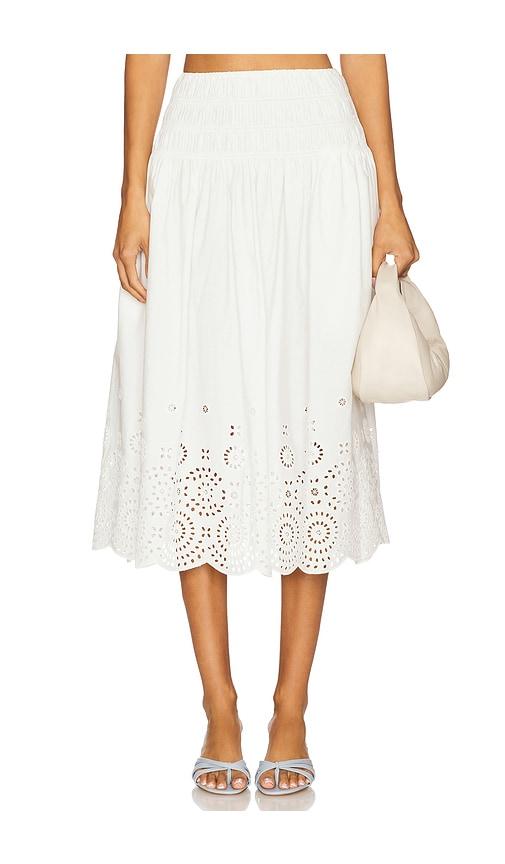 l'academie by marianna lya midi skirt in white.