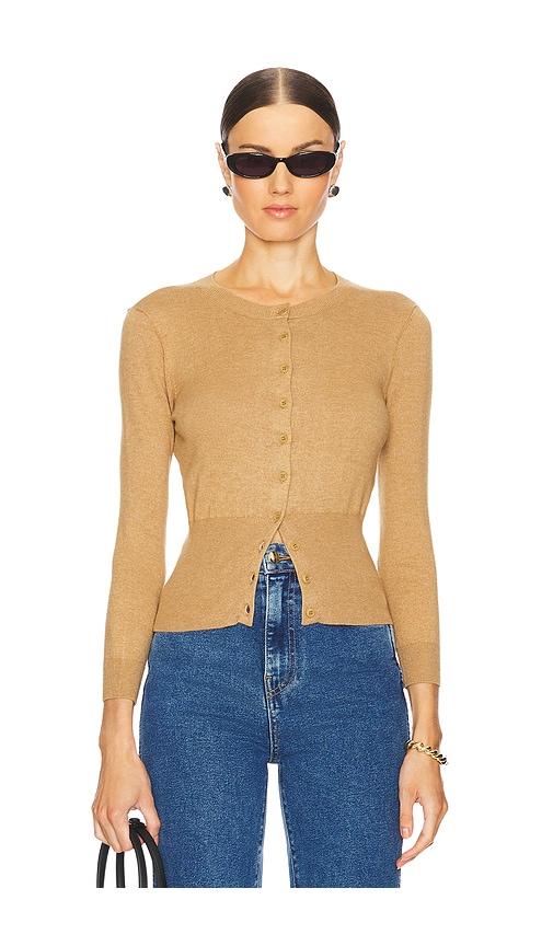 l'academie by marianna maradona knit cardigan in beige.