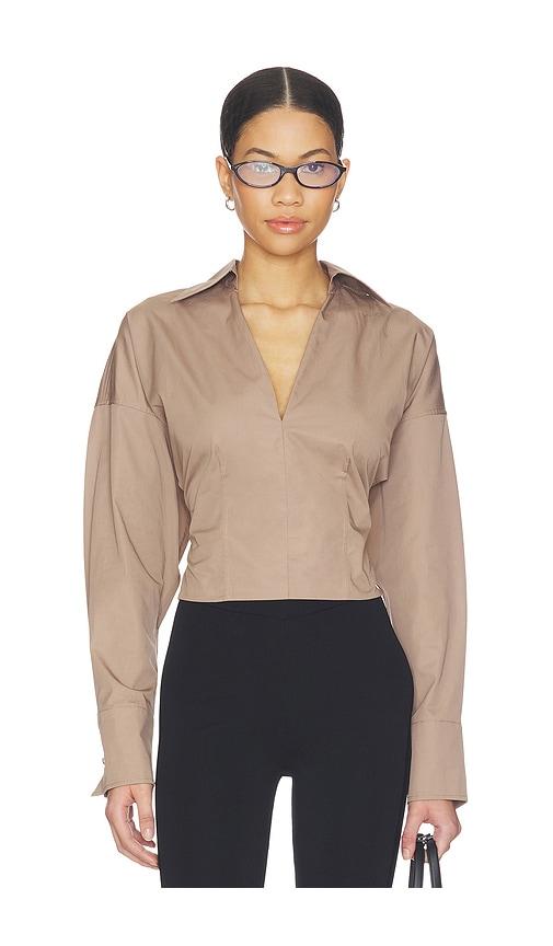 l'academie by marianna sabina top in taupe.