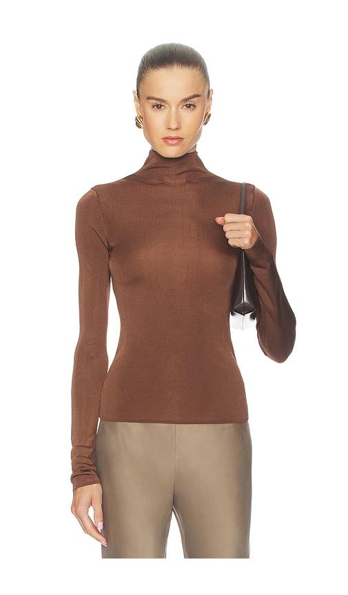 l'academie by marianna syndi knit top in brown.