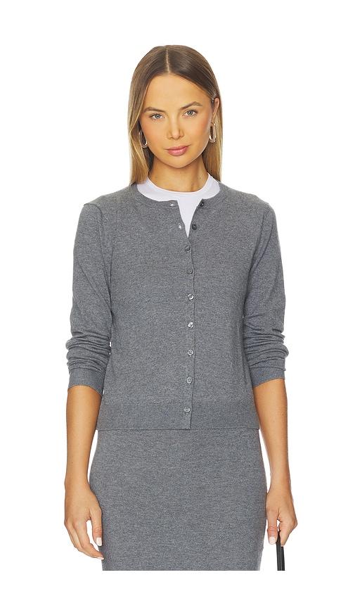 l'academie by marianna torrey cardigan in charcoal.