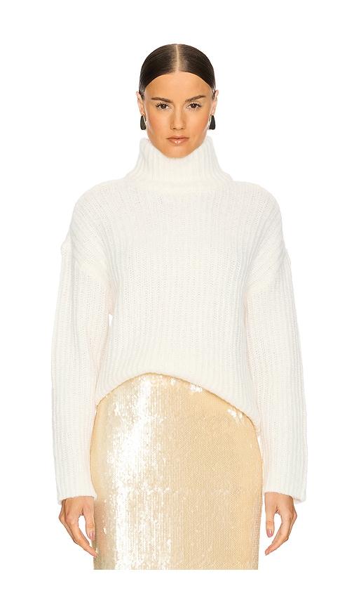 l'academie by marianna troye turtleneck sweater in ivory.