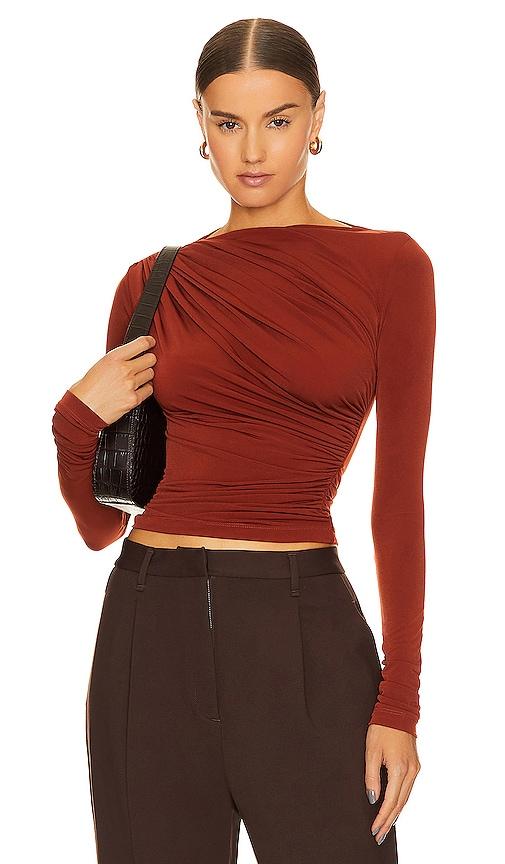 l'academie by marianna tullah top in rust.