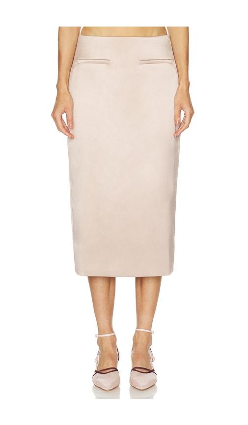 l'academie by marianna yuli midi skirt in pink.