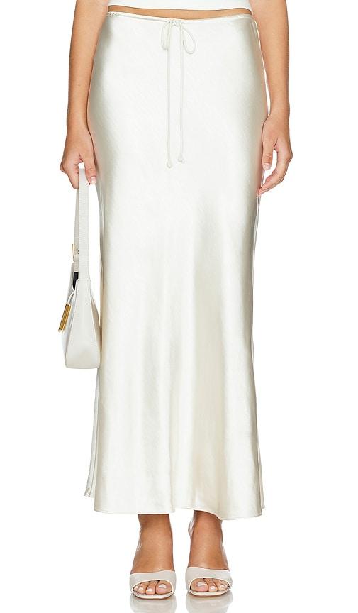 l'academie etienne midi skirt in ivory.