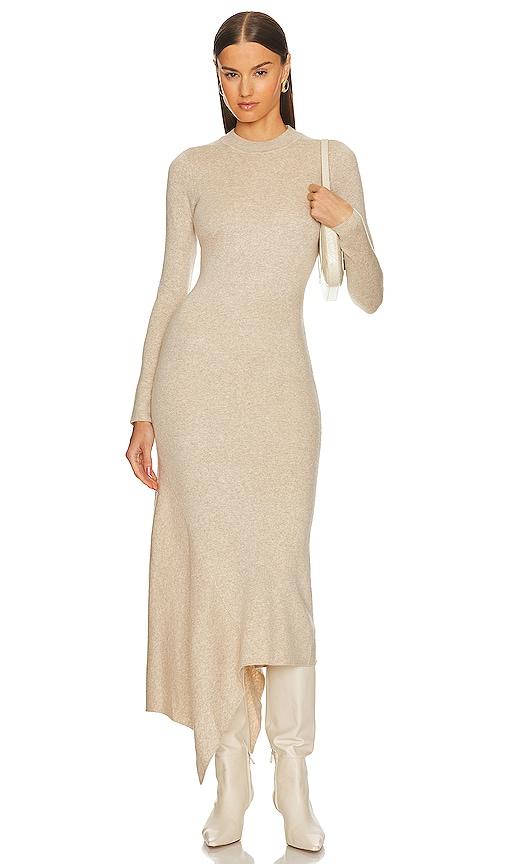 l'academie odelya asymmetrical dress in neutral.
