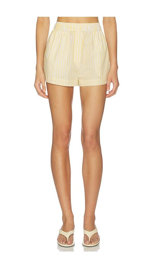 l'academie romy short in yellow.