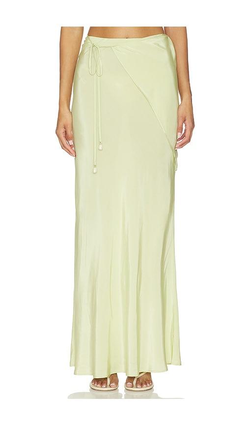 l'academie tahlia maxi skirt in sage.