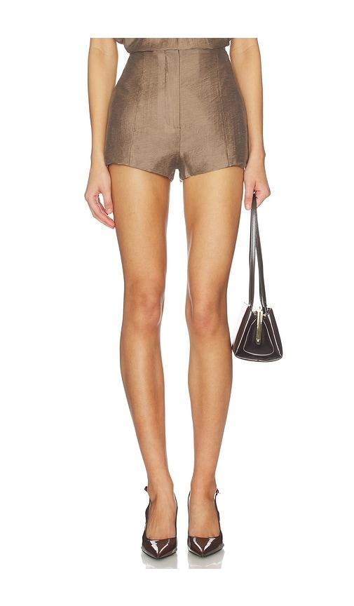 l'academie umi short in brown.