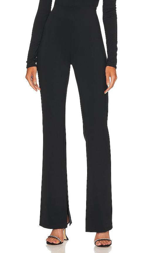 l'academie x marianna hewitt anouka knit slim pant in black.