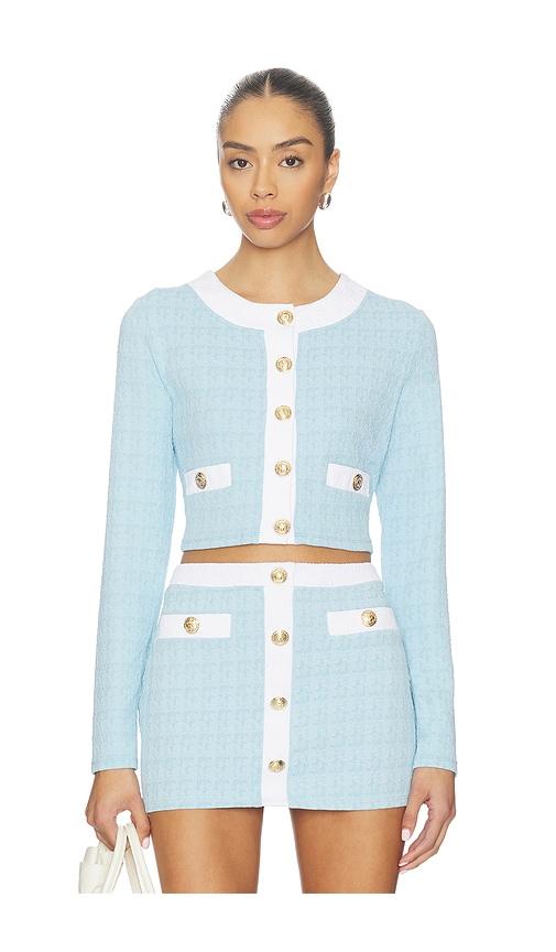 l'agence adaline cardigan in baby blue.