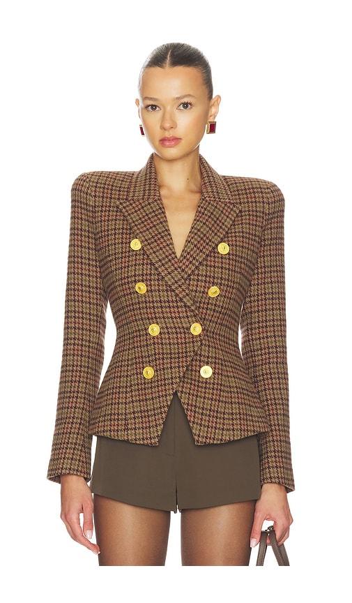 l'agence bethany structured blazer in brown.