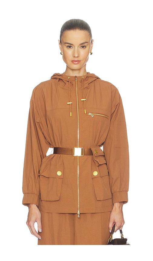 l'agence calina windbreaker jacket in cognac.