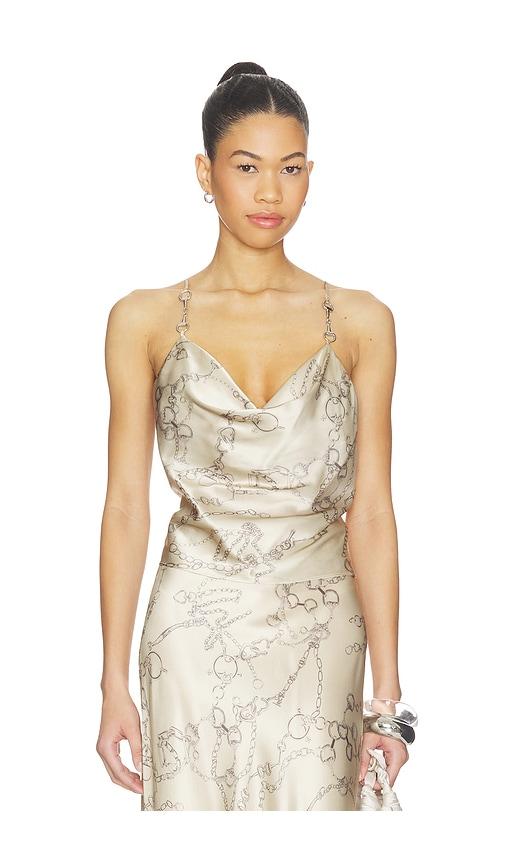 l'agence calista cowl cami in beige.