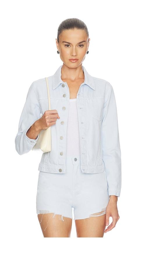 l'agence celine slim femme jacket in baby blue.