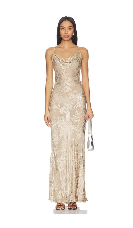 l'agence christine dress in beige.