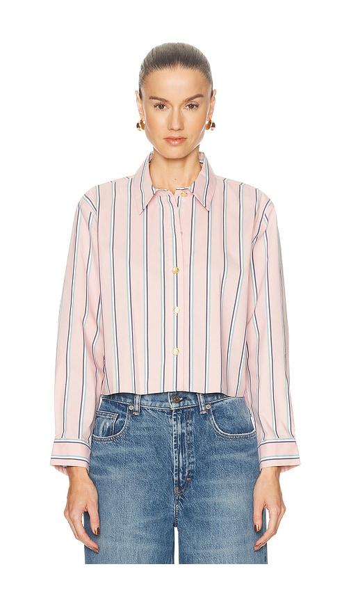 l'agence cosette crop hi low shirt in pink.