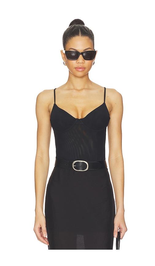 l'agence elowen underwire bodysuit in black.