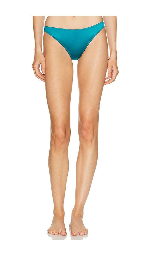l'agence jean scoop front bikini bottom in teal.