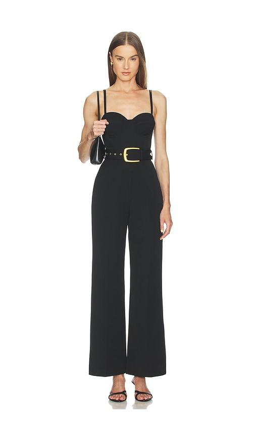 l'agence jessa bustier tailored jumpsuit in black.