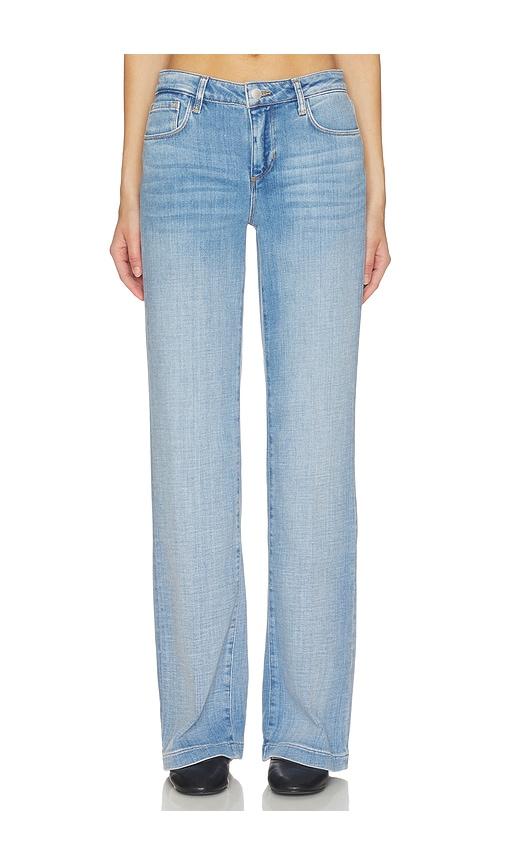 l'agence joanne low rise wide leg jean in blue.