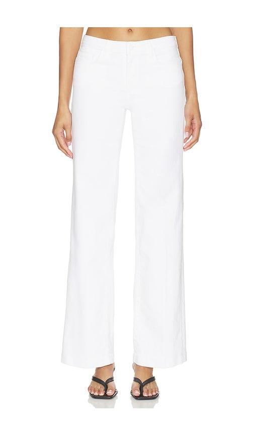 l'agence joanne wide leg pant in white.