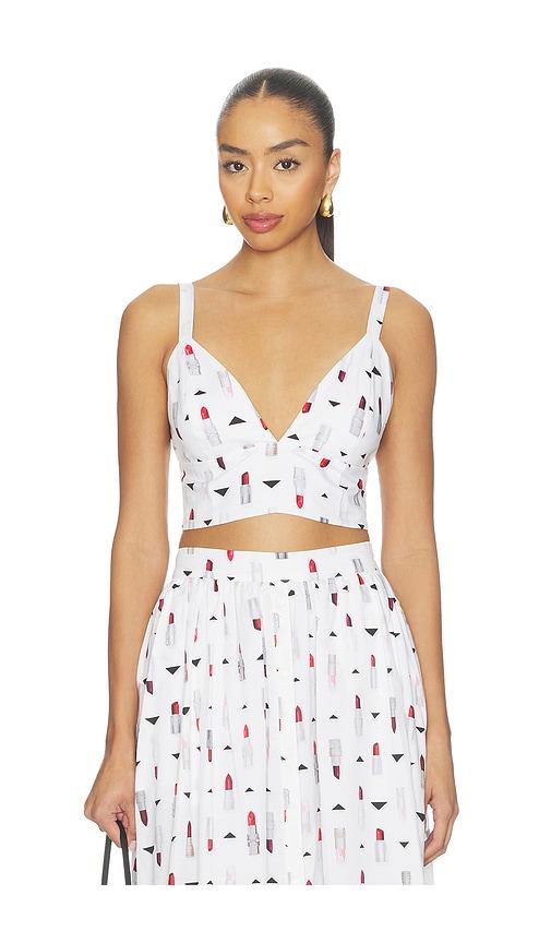 l'agence kaori bralette in white.