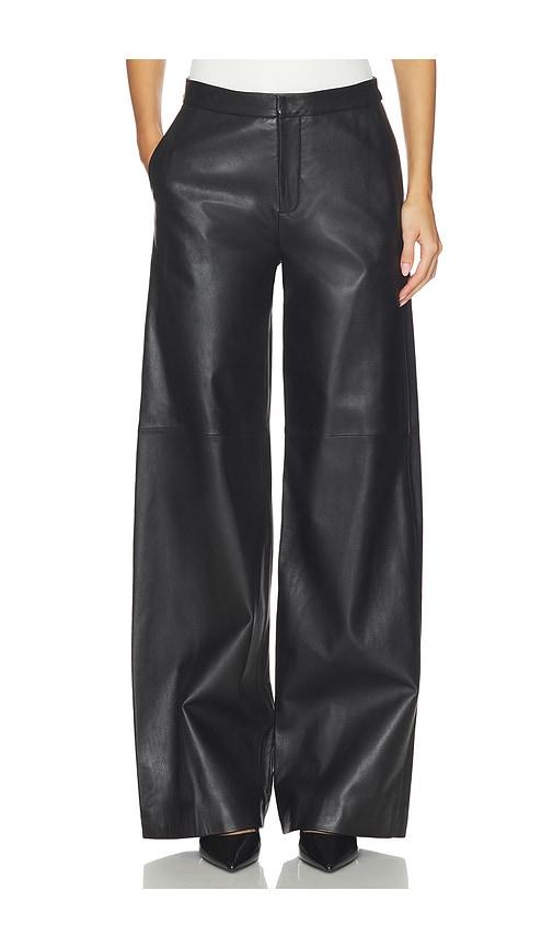 l'agence livvy straight leg trouser in black.