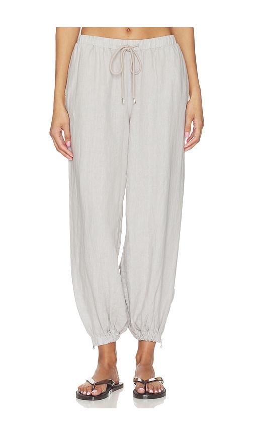 l'agence mariko jogger with zipper in grey.