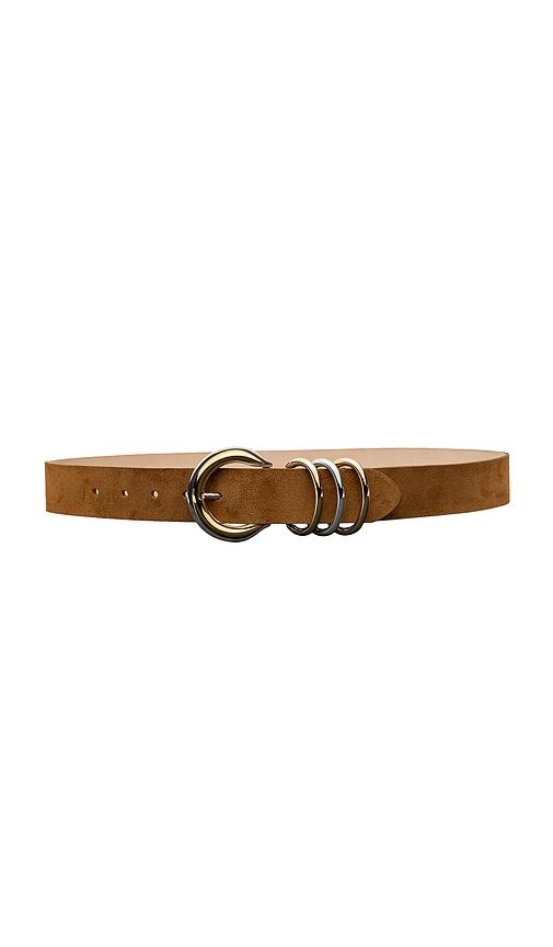 l'agence marlowe leather belt in black.