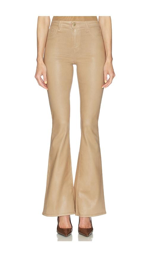 l'agence marty high rise flare pant in tan.